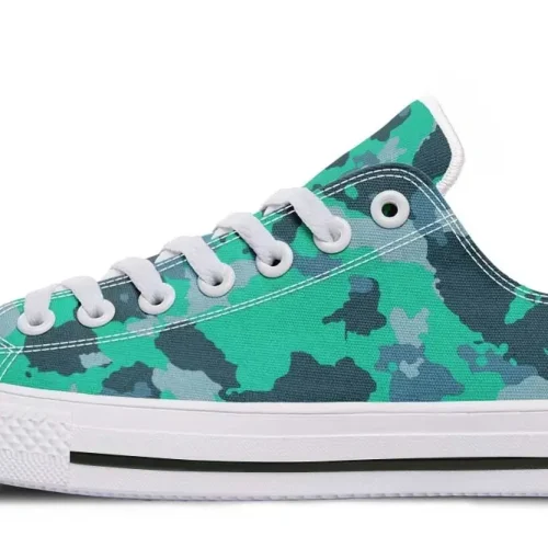 Army Green Camo Low-Top Sneakers - Urban Camouflage