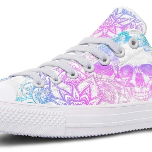 Mandala Skull Tattoo Low-Top Sneakers - Edgy Streetwear